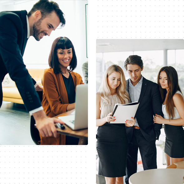 smiling-businesspeople-working-with-laptop smiling-businesspeople-working-with-laptop